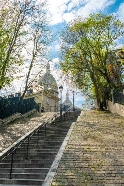 Paris Montmartre Romantic Staircase Stock Photo Image Of Beautiful