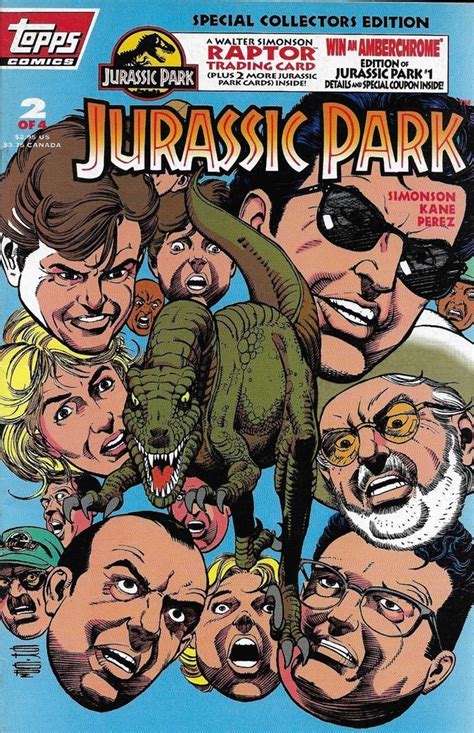 Topps Jurassic Park Comic Issue 2 Movie Adaptation Jurassic Park