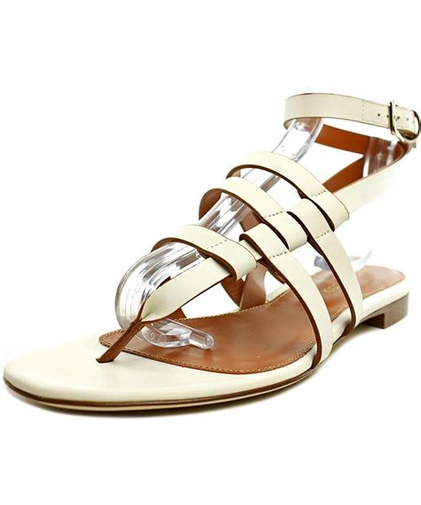 Sergio Rossi Demi Cuir Women Open Toe Leather White Gladiator Sandal Modesens White