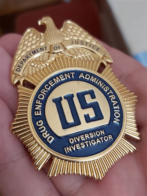 Dea Special Agent Badge Diversion Investigator Federal Etsy