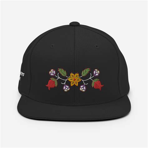 Ojibwe Floral Embroidered Snapback