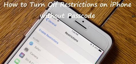 Full Guide Turn Off Restrictions On Iphone Without Passcode