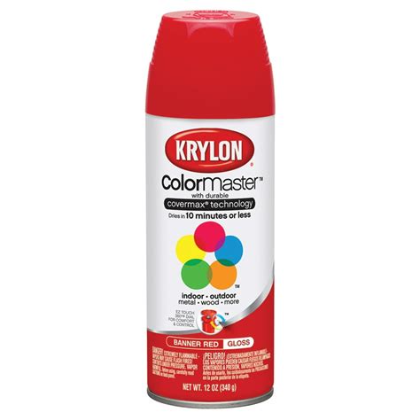 Krylon Colormaster Paint And Primer 12 Oz Banner Red