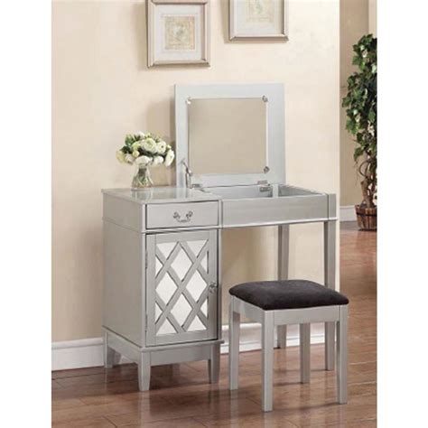 Order today for fast shipping and awesome customer service. Linon Home Decor 2-Piece Silver Vanity Set-58036SIL-01-KD ...