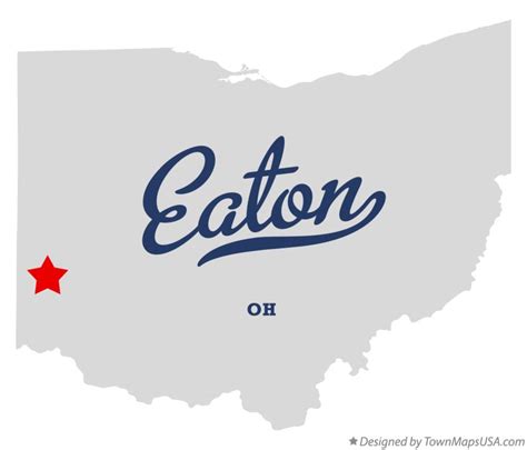 Map of Eaton, Preble County, OH, Ohio