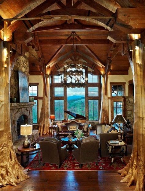 47 Extremely Cozy And Rustic Cabin Style Living Rooms Rustic Cabin