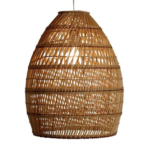 Basket Weave Bamboo Pendant Shade Wicker Pendant Light Lamp Diy