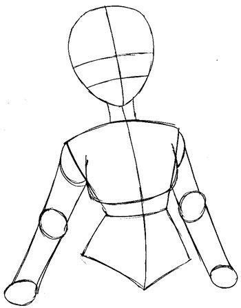 The Back View Of A Person S Body With Arms And Legs Drawn In Pencil