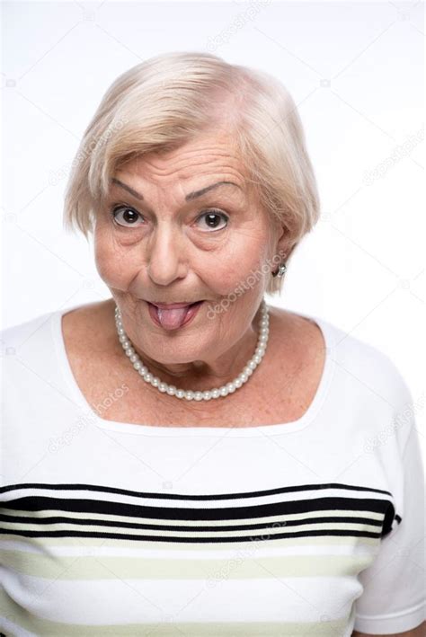 Naughty Granny Making Faces Stock Photo By Dmyrto Z