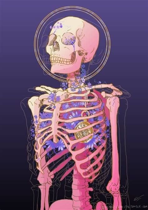 We Are All Flowery Inside Artist Cyarine Skeleton Drawings