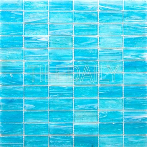 Glacier Rectangle Tiledaily Glass Mosaic Tiles Mosaic Glass Marine Blue