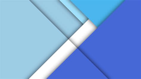 Blue White Material Design Minimal Art Minimalist