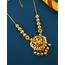 Buy Pink Colour Gold Finish Temple Design Maharashtrian Jewellery For 