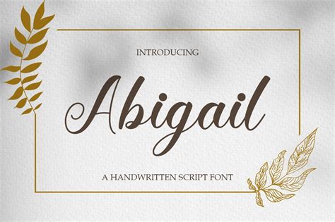 Abigail Font By Nirmala Creative · Creative Fabrica