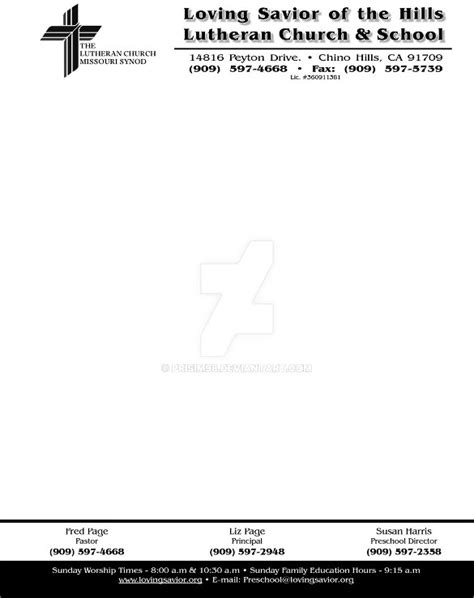 When they want to teach through printable material, these letterhead designs is used to print the information in supported file. Sample Church Letterhead | free printable letterhead