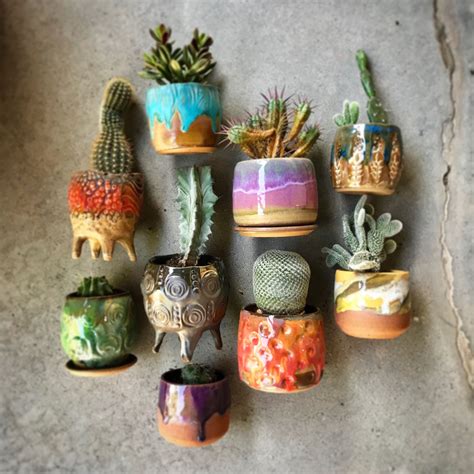 Cactus And Succulent Planters Cactus Ceramic Pottery Polymer Clay
