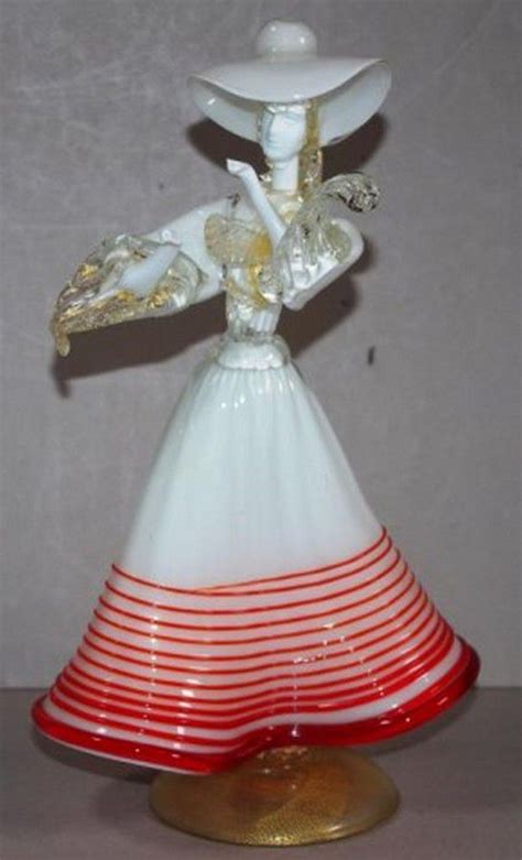 28cm Murano Glass Lady Figurine Venetian Murano Glass