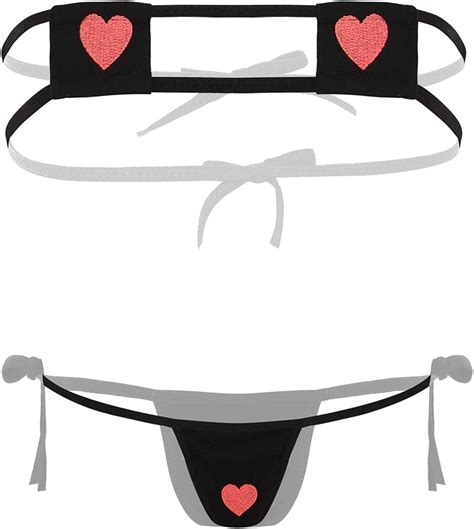Dpois Womens Cute Anime Micro Bikini Set Sexy Cosplay Bra Panty Set