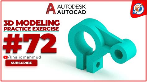 Autocad 3d Practice Exercise 72 Mechanical Exercise 72 Autocad 3d