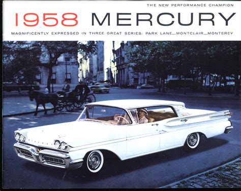 1958 Mercury Prestige Brochure Park Lane Montclair Monterey