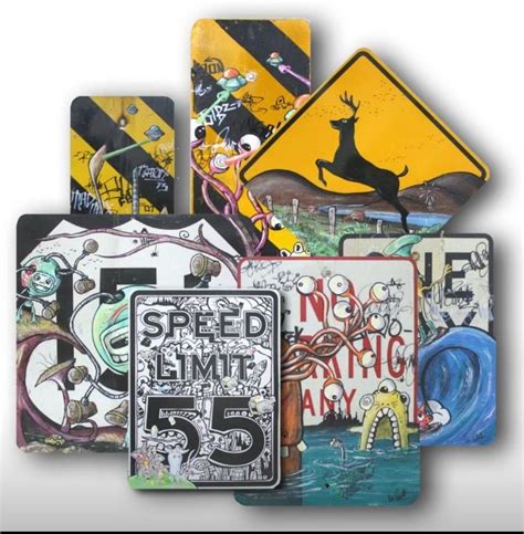 Atomic7 Studio Painting Road Signs Absolutely Incredible Work Check