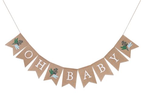 Orders Over 15 Ship Free Green And Gold Oh Baby Shower Decorations