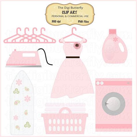 Pink Laundry Room Clip Art Set Personal And By Thedigibutterfly 500