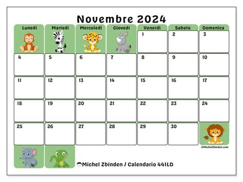 Calendario Novembre 2024 441ld Michel Zbinden It