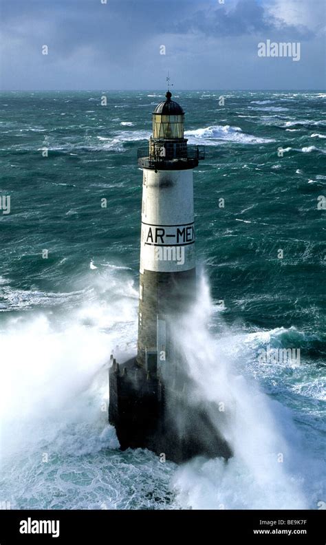 Ar Men Lighthouse 29 Stock Photo Alamy