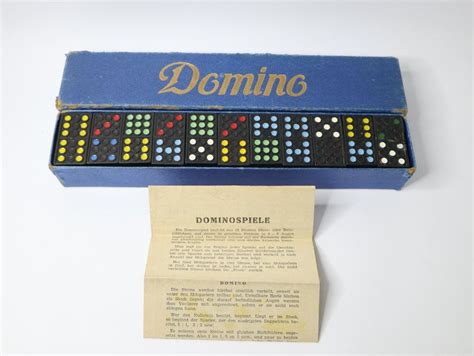 Antikes Domino 55 Steine Farbig Krokodil Kaufen Auf Ricardo