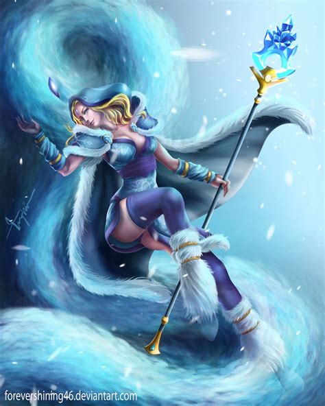 Crystal Maiden Dota Fanart By Azaggon On Deviantart