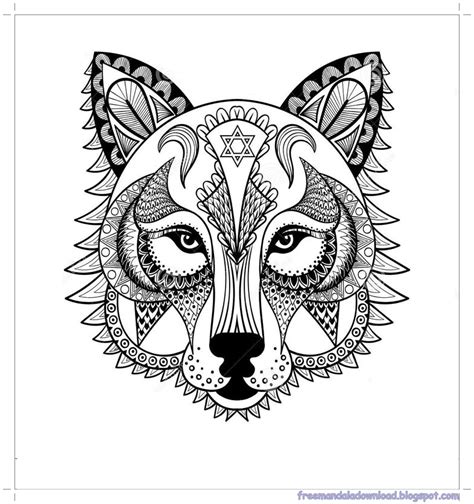 Malvorlagen Wolf Mandala Hohe Qualitätwolf Mandala Coloring Page High