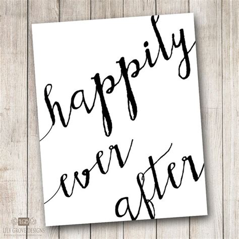 Items Similar To Happily Ever After 1 Printable Wall Art Quote Print