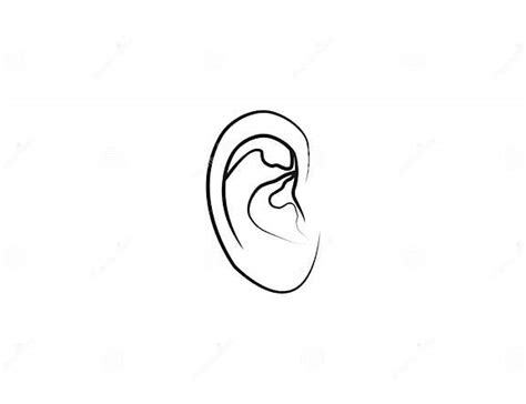 Human Ear Anatomy Icon Vector Illustration Flat Stock Illustration