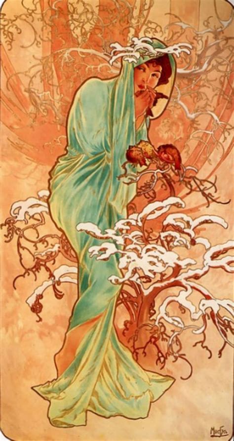 Fashion Inspired By Art Alphonse Muchas The Seasons 1896
