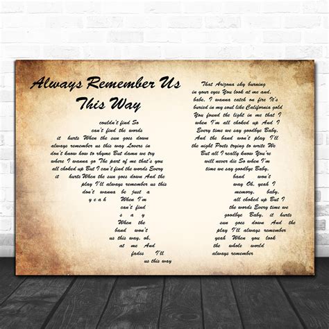Lady Gaga Always Remember Us This Way Man Lady Couple Song Lyric Quote