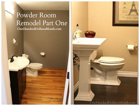 Mavis Powder Room Before And After Photos One Hundred Dollars A Month