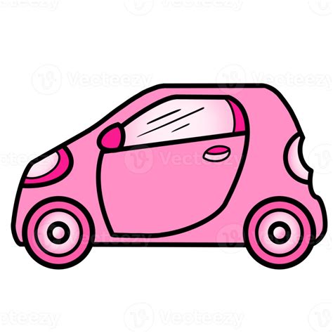 Pink Electric Car 12892172 Png