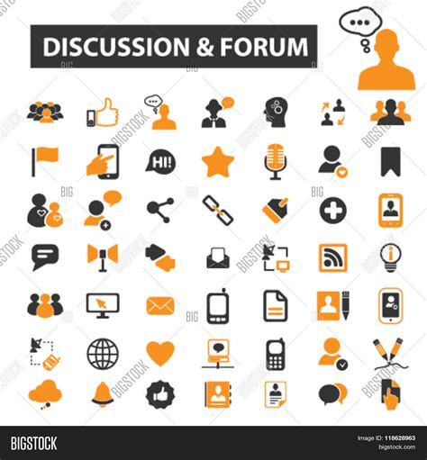Discussion Icons Vector And Photo Free Trial Bigstock