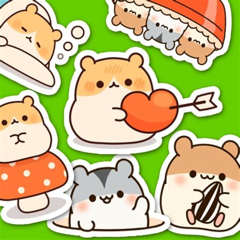 38 Cute Hamster Friends Kawaii Stickers Journal Diary Stickers