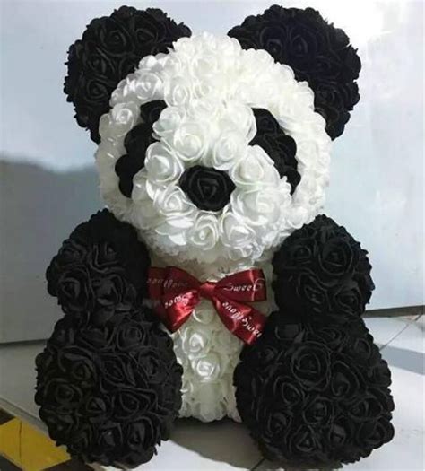 Some of the technologies we use are necessary for critical functions like security and site integrity, account authentication, security and. Handmade 15 Inch Flower Rose Panda Bear Teddy Bear Forever ...