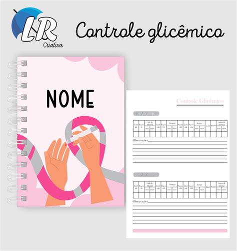 Caderno De Controle Glicêmico Lr Criativa