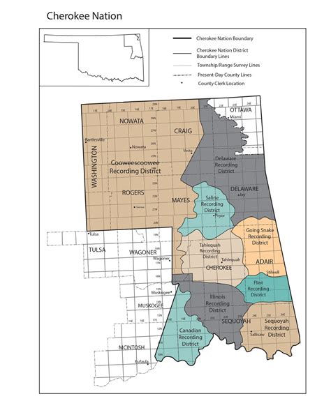 33 Cherokee Nation District Map Maps Database Source
