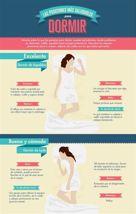 las mejores posiciones para dormir bien infografías y remedios
