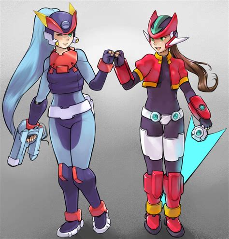 Aile Ashe Model Zx And Model A Mega Man And 2 More Drawn By Roarke