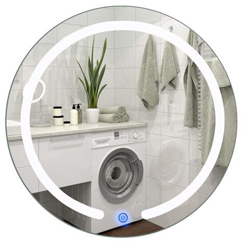 ··· llarge size plastic wall mounted hotel fogless touch screen illuminated led vanity light bathroom smart led mirror item no. TANGKULA 20" LED Mirror Round Wall Mount Lighted Mirror ...