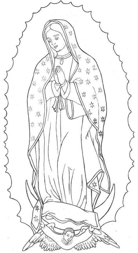 Printable Virgen De Guadalupe Coloring Pages Free Download Gambr Co