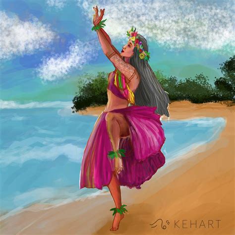 Artstation Explore Hawaiian Dancers Hawaiian Art Dance Paintings