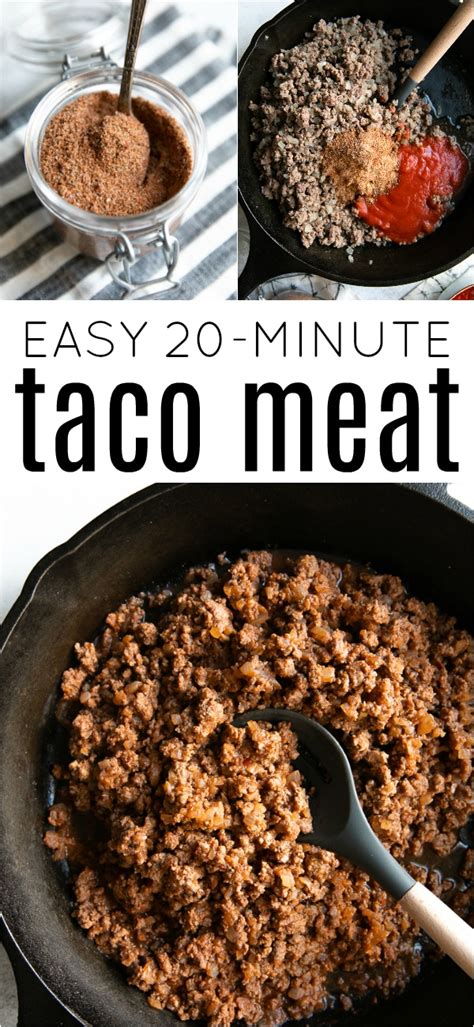 Ground Beef Taco Meat The Forked Spoon