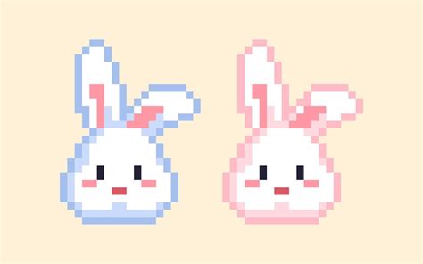 Premium Vector Cute Bunny Pixel Art